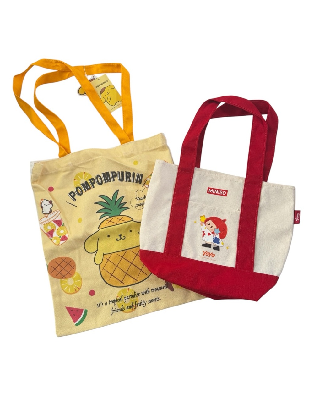 MINISO Red & Canvas Tote Bag YoYo + yellow
Pompompurin tote lot #NE335